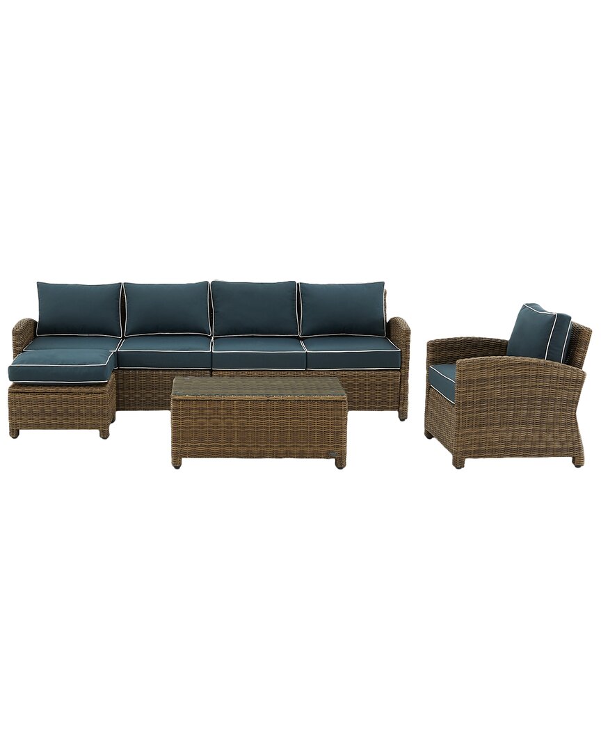 Bradenton 5Pc Outdoor Wicker Sectional Set