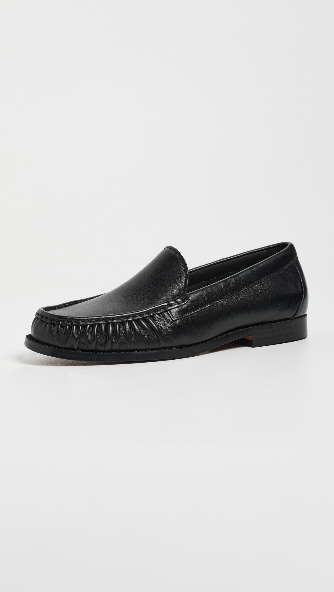 G. H. Bass Venetian Gathered Weejuns Loafers Open Black