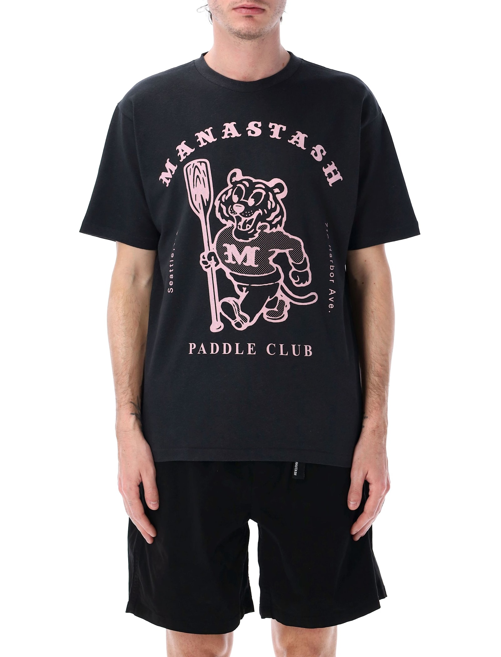 MANASTASH Hemp graphic-print T-shirt - Black