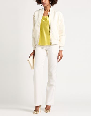 Woman Jacket Cream Size 6 Polyamide