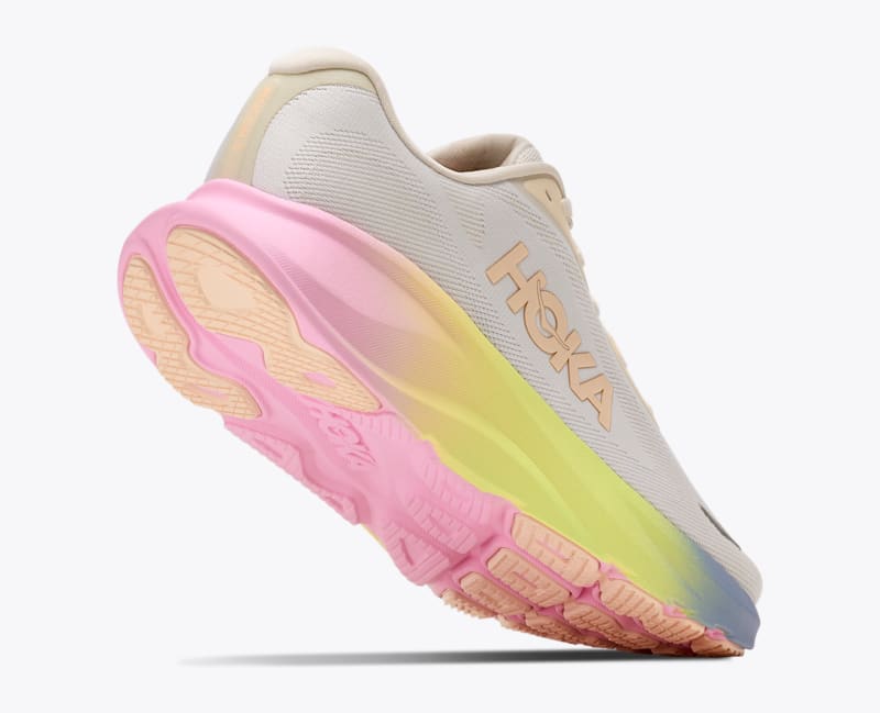 HOKA Women's Rincon 5 Shoes in Alabaster/Tangerine Glow