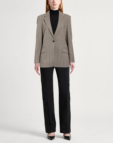 Woman Blazer Grey Size 6 Polyester, Wool, Elastane
