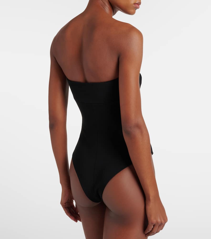 Strapless crêpe bodysuit