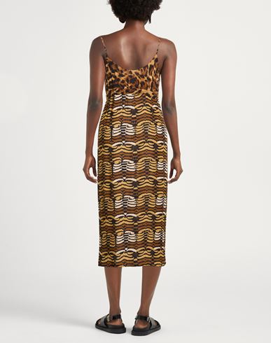 Woman Midi dress Brown Size 8 Viscose