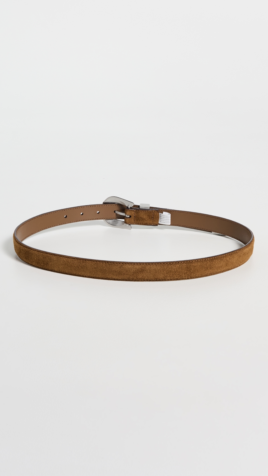 Overt Western Belt Warm Chestnut Suede