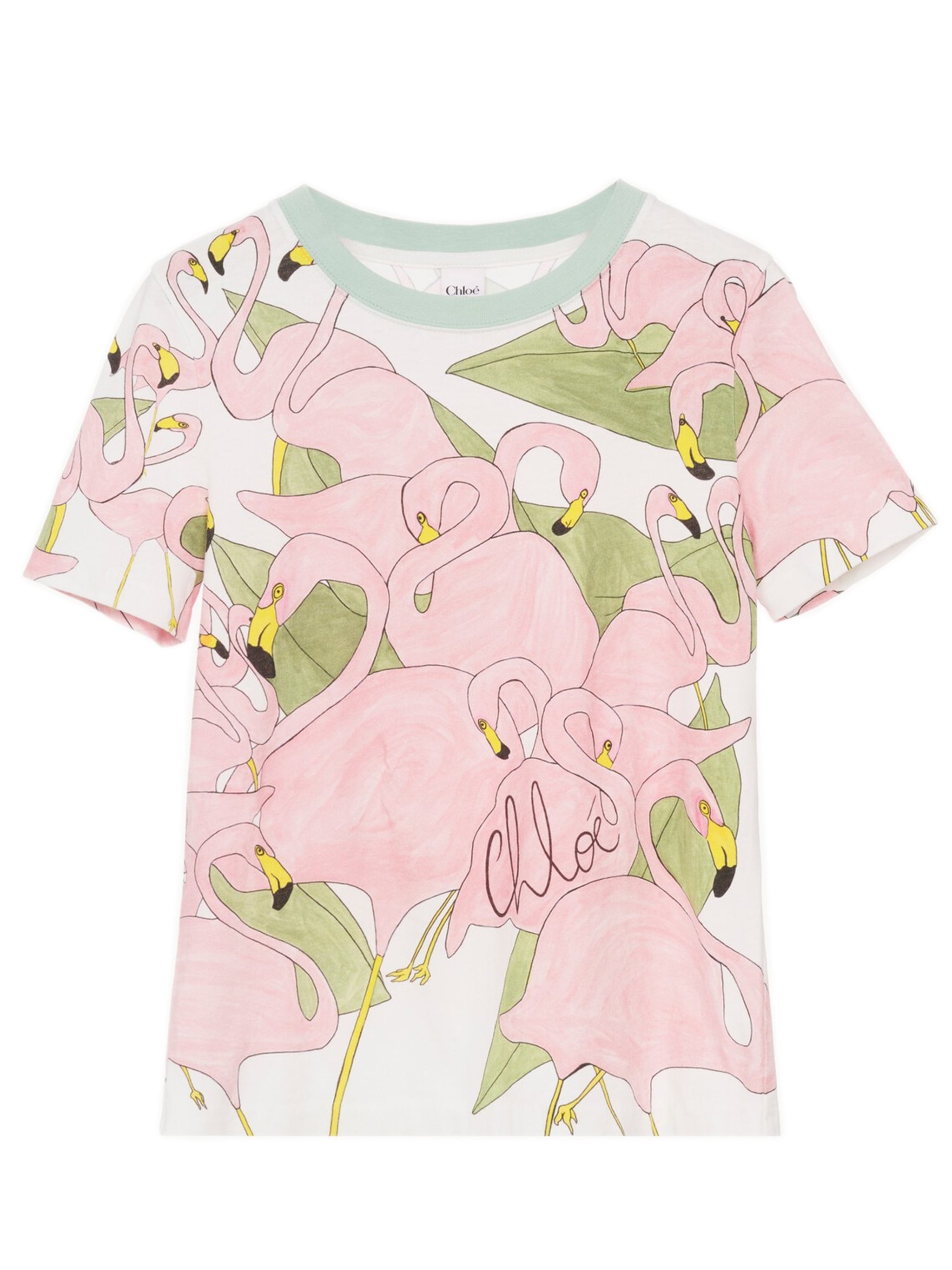 Chloé Flamingo Logo Cotton T-Shirt