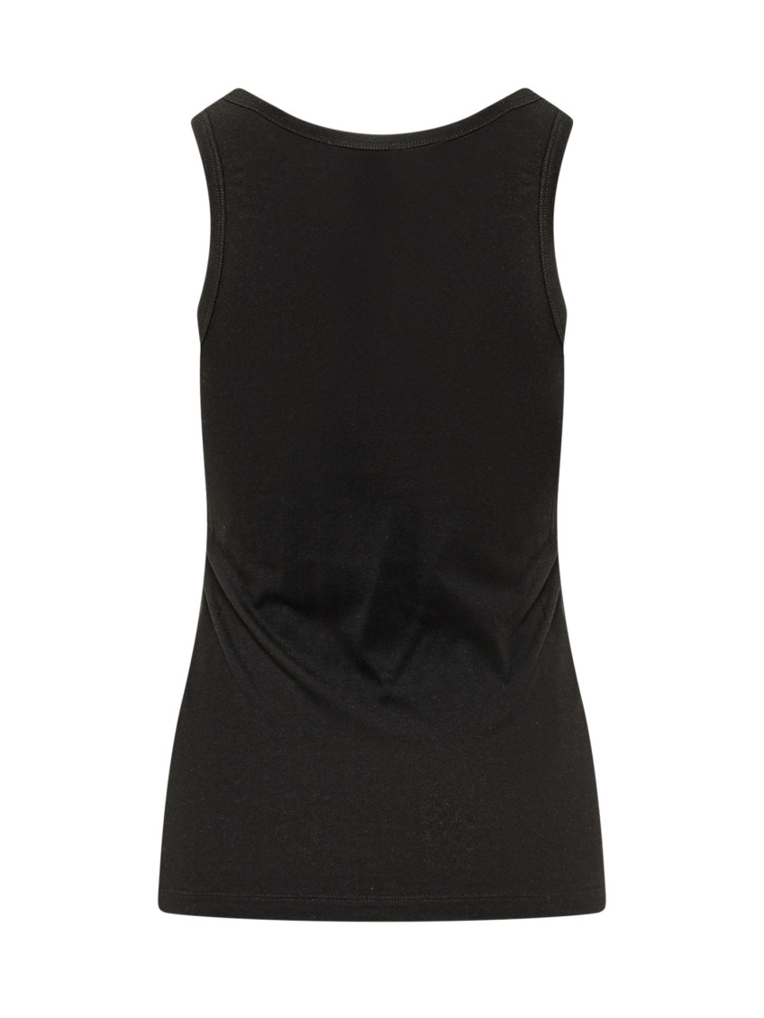 Black Scoop Neck Top