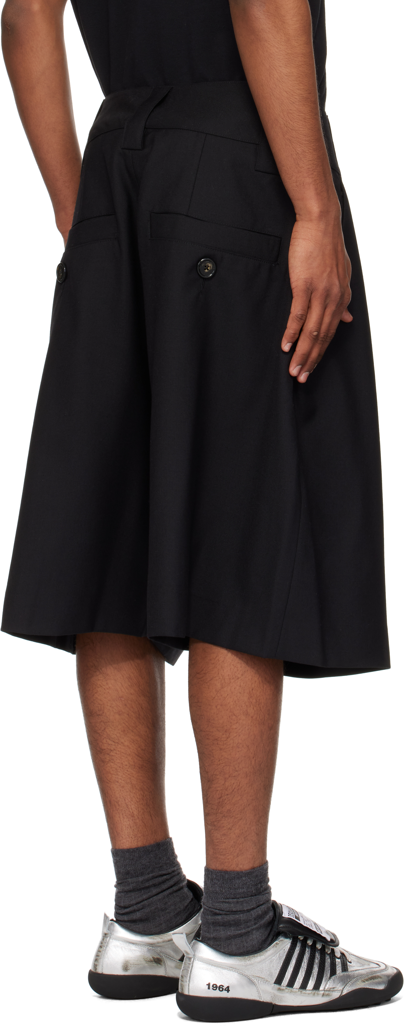 VAQUERA Black Suiting Baby Shorts