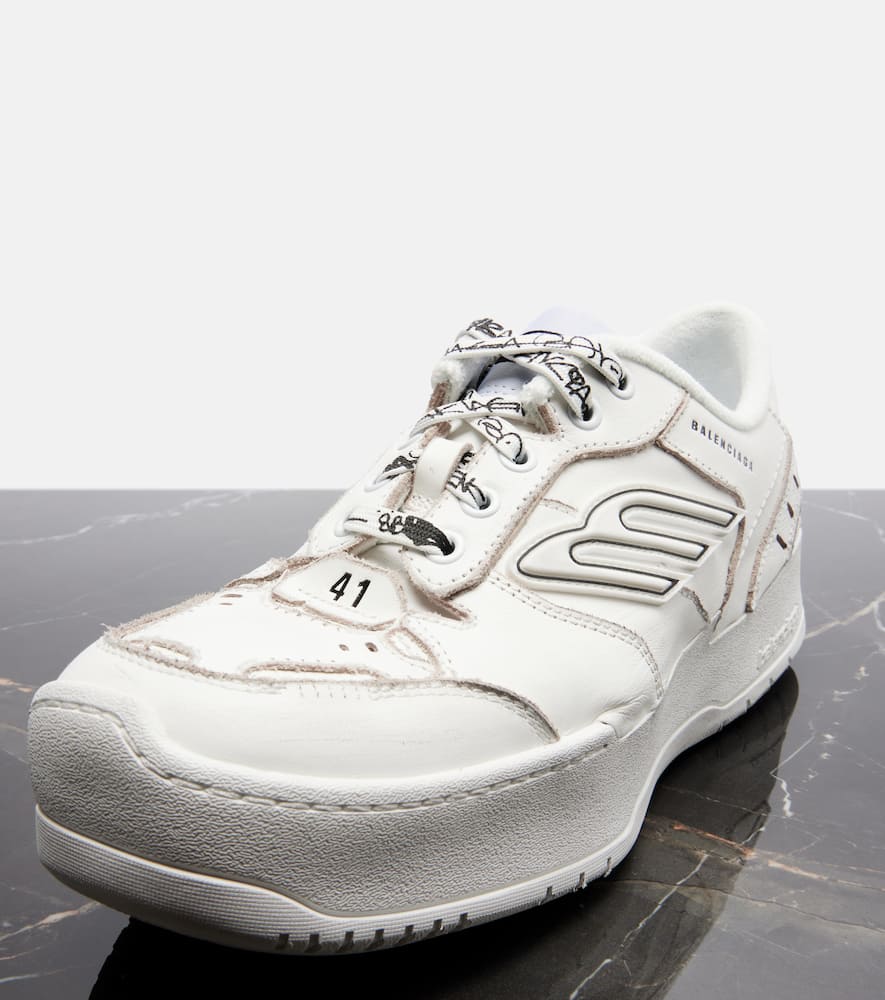 Hamptons leather platform sneakers