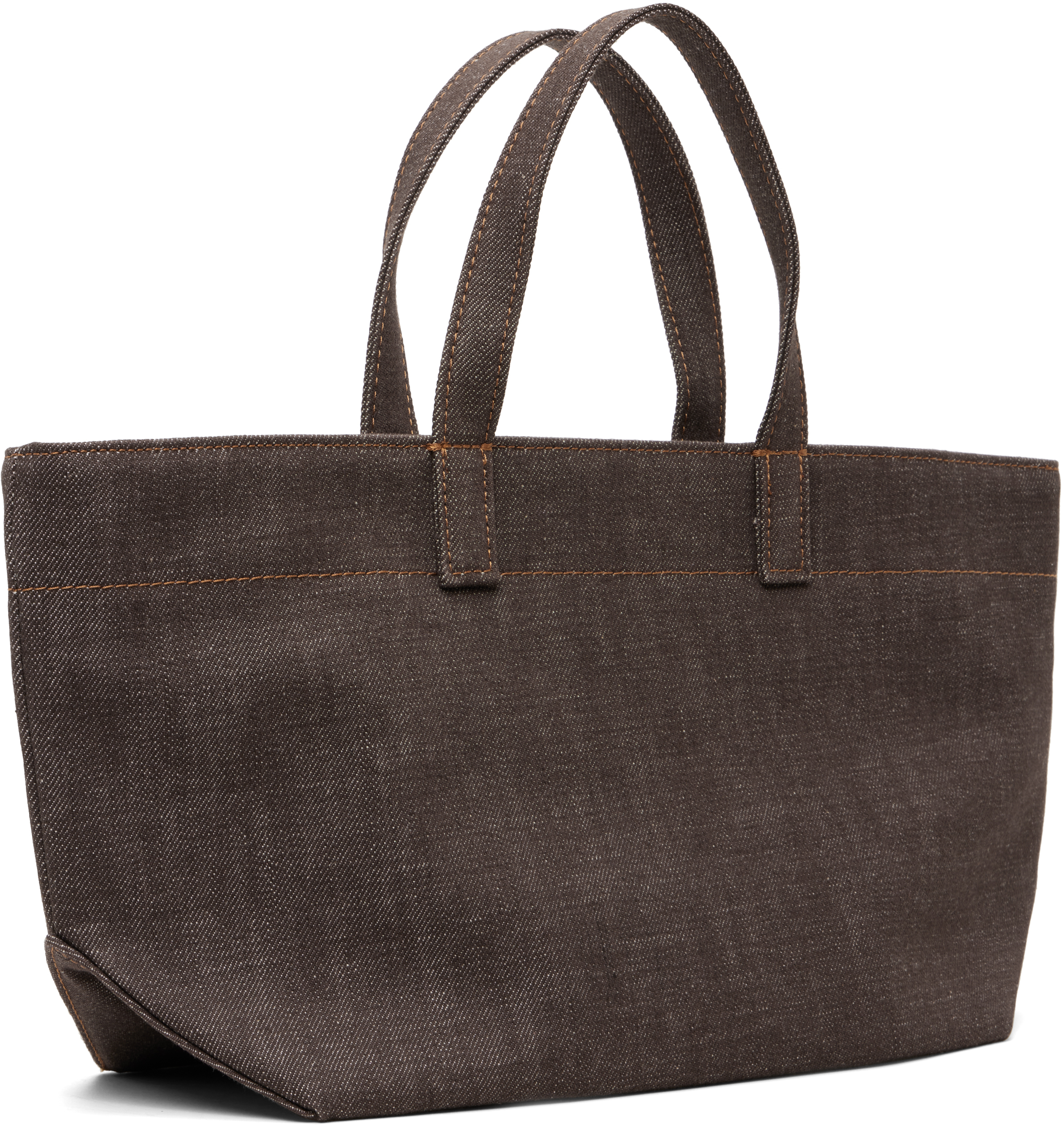 Brown 'Le Drummer' Toile Small Tote