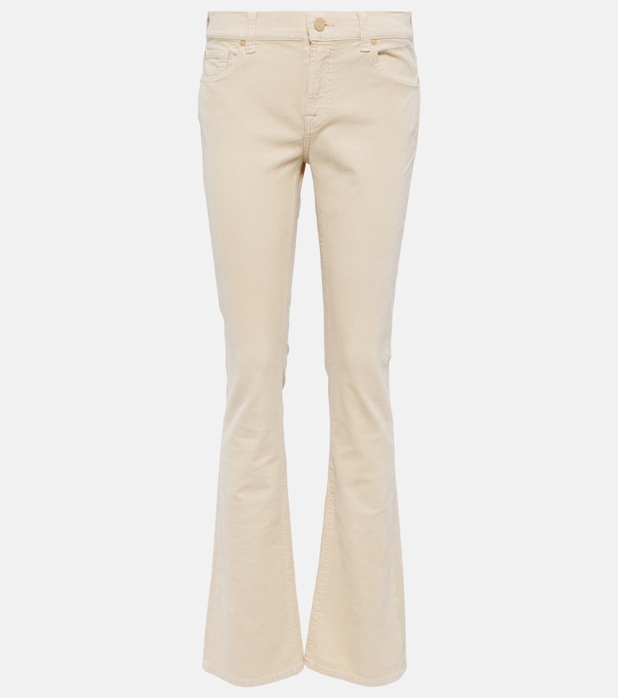 Mid-rise flared jeans
