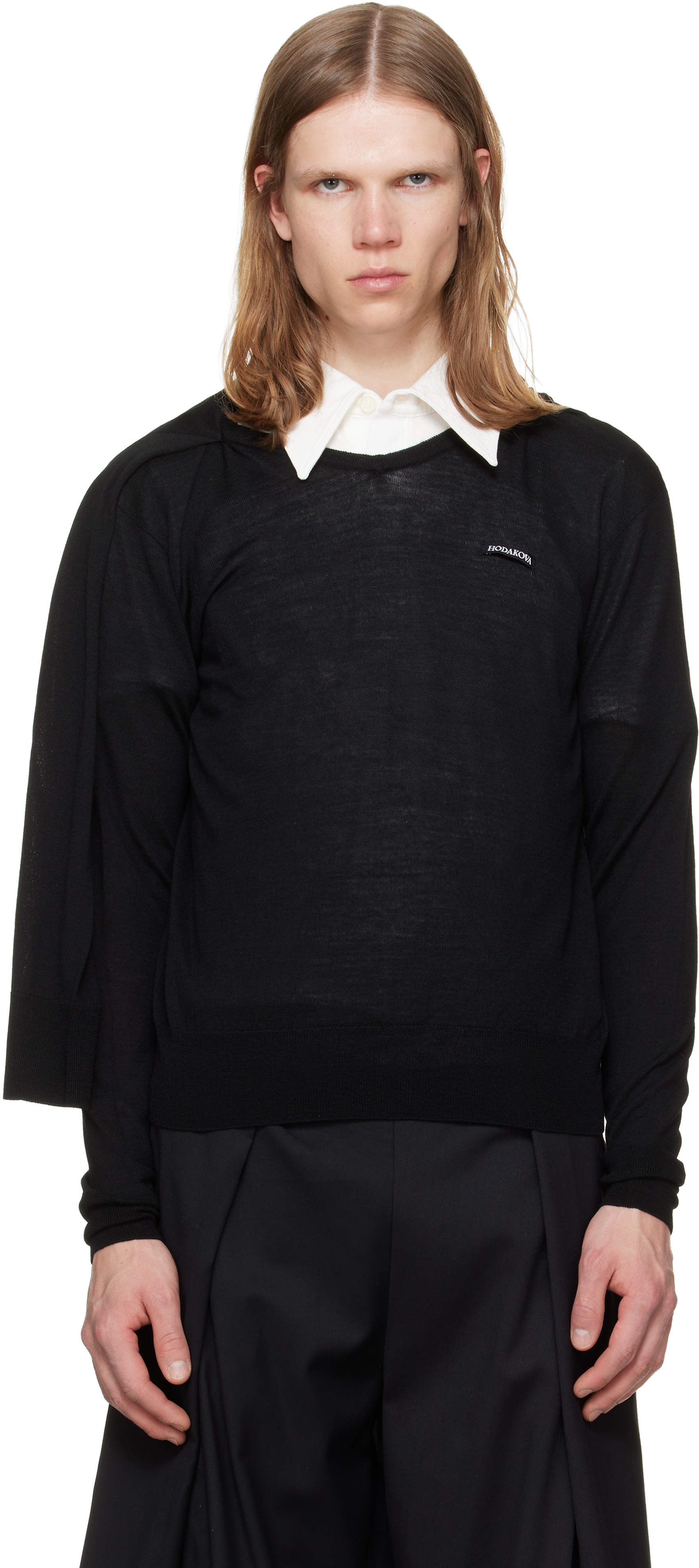Black Double Sleeve Sweater
