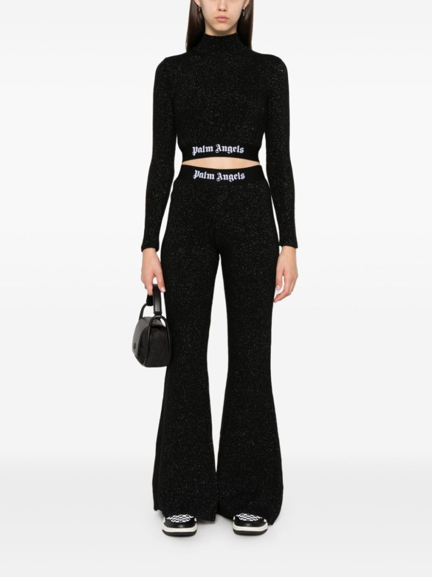 Black Wool Blend Leggings