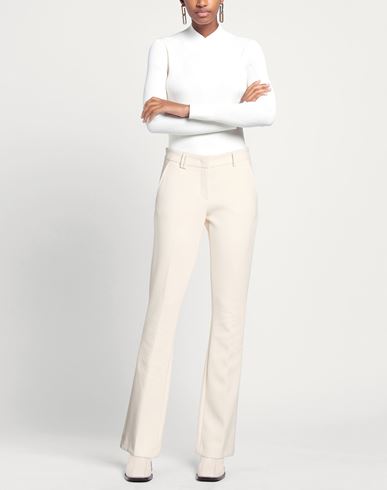 Woman Pants Ivory Size 6 Polyester, Viscose, Cotton, Elastane