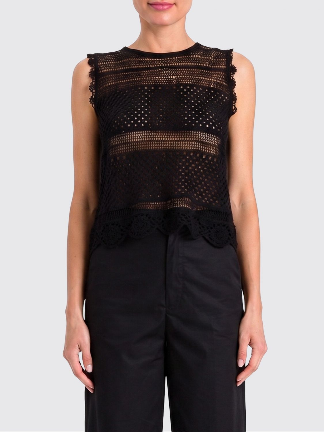 Top Woman color Black