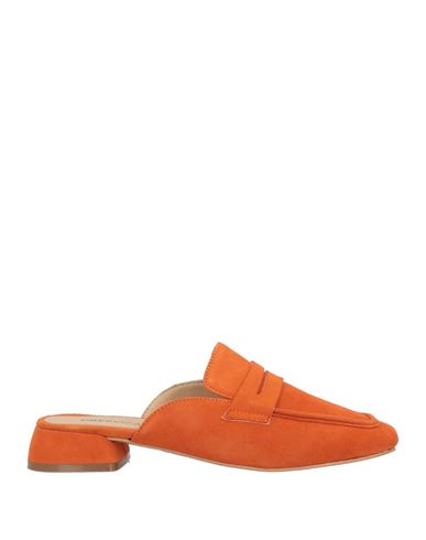 Woman Mules & Clogs Orange Size 8 Leather