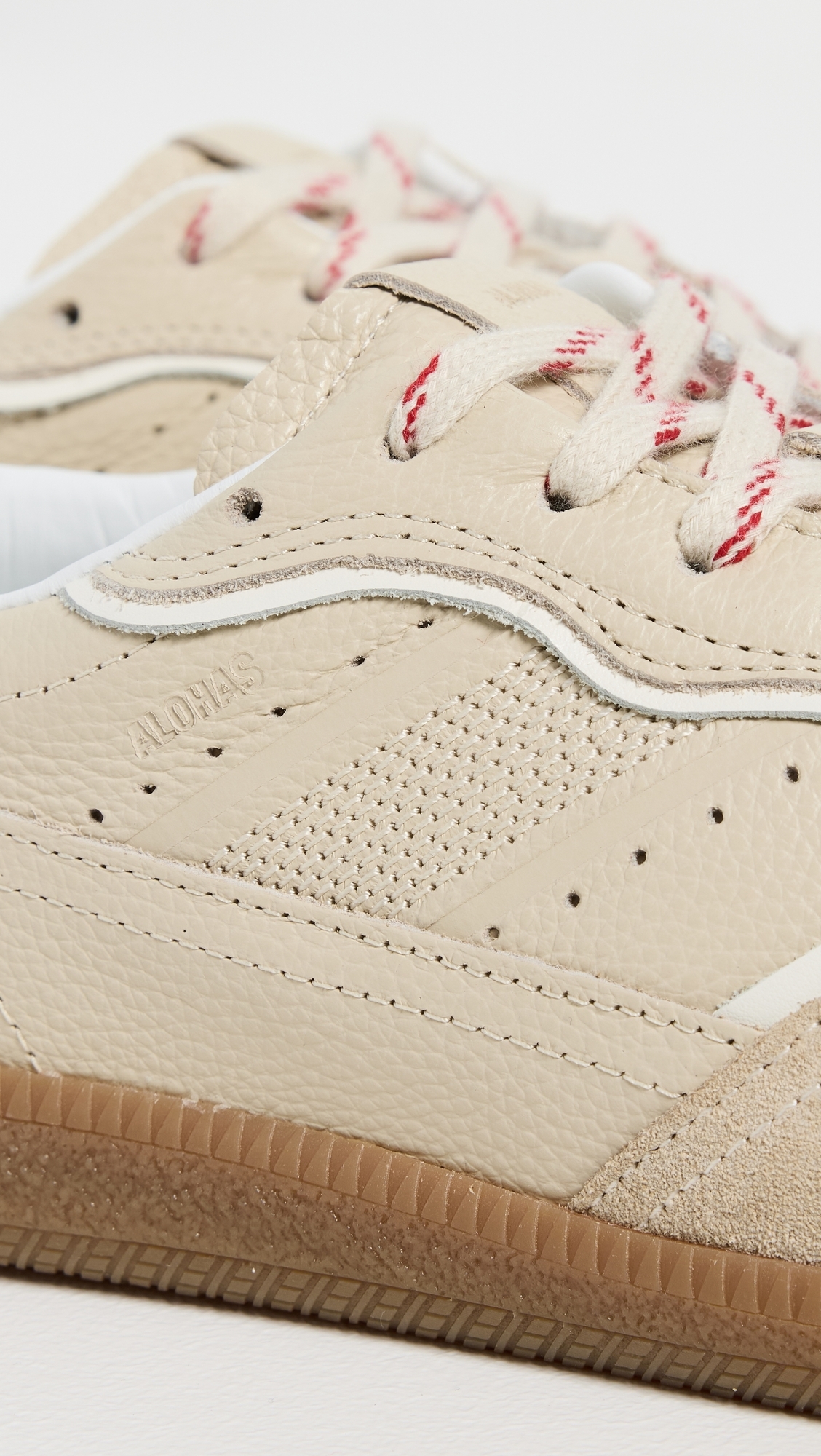 Tb.490 Rife Grain Cream Leather Sneakers Cream
