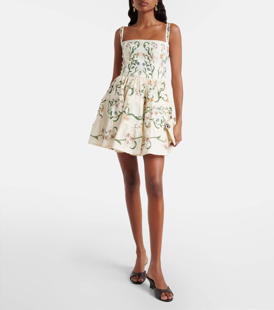 Lima Laguna floral linen minidress