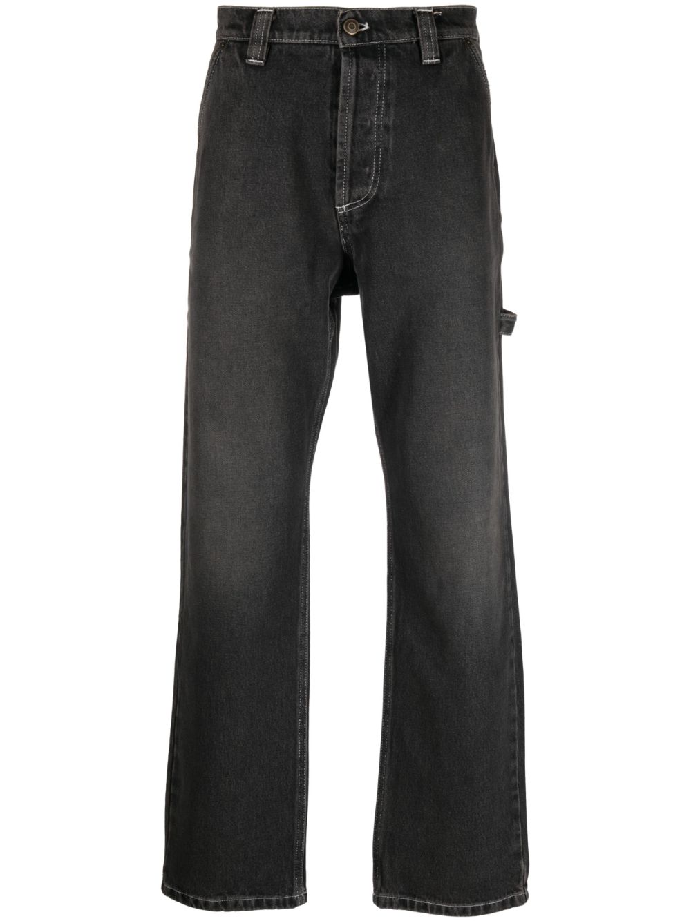 Logo-patch regular jeans - Black