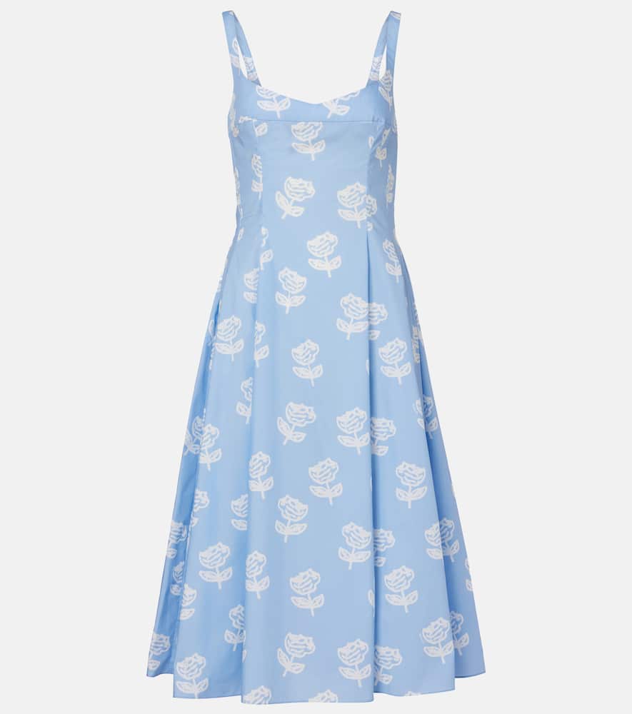 Floral cotton midi dress