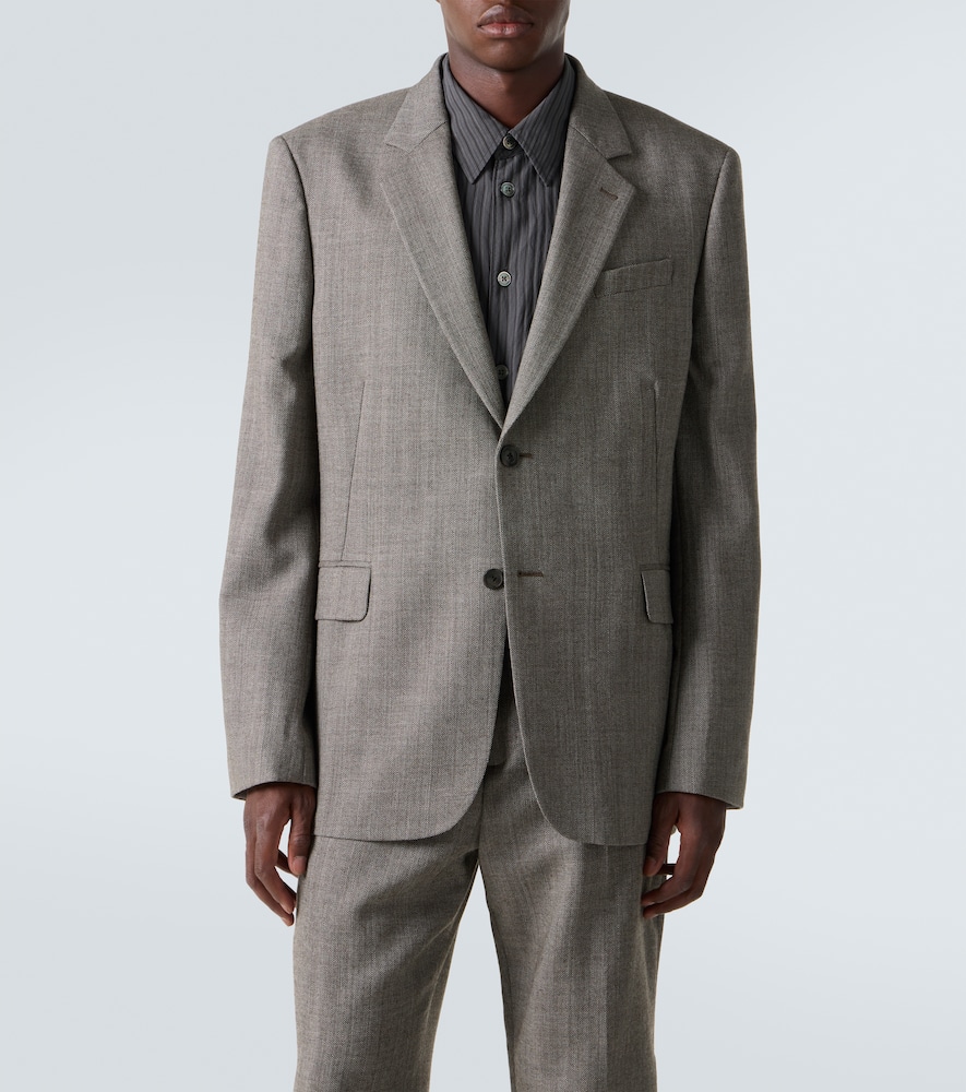 Ceremony herringbone virgin wool blazer