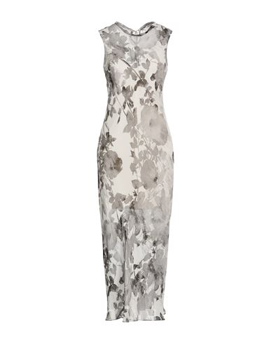 Woman Maxi dress Grey Size 8 Viscose