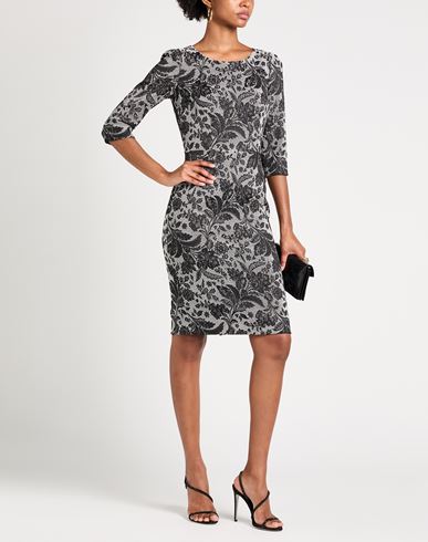 Woman Midi dress Black Size 6 Polyester, Acetate, Viscose, Elastane