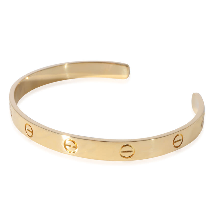 Pre-Owned Love Cuff Bracelet in 18k Yellow Gold (Size 20)