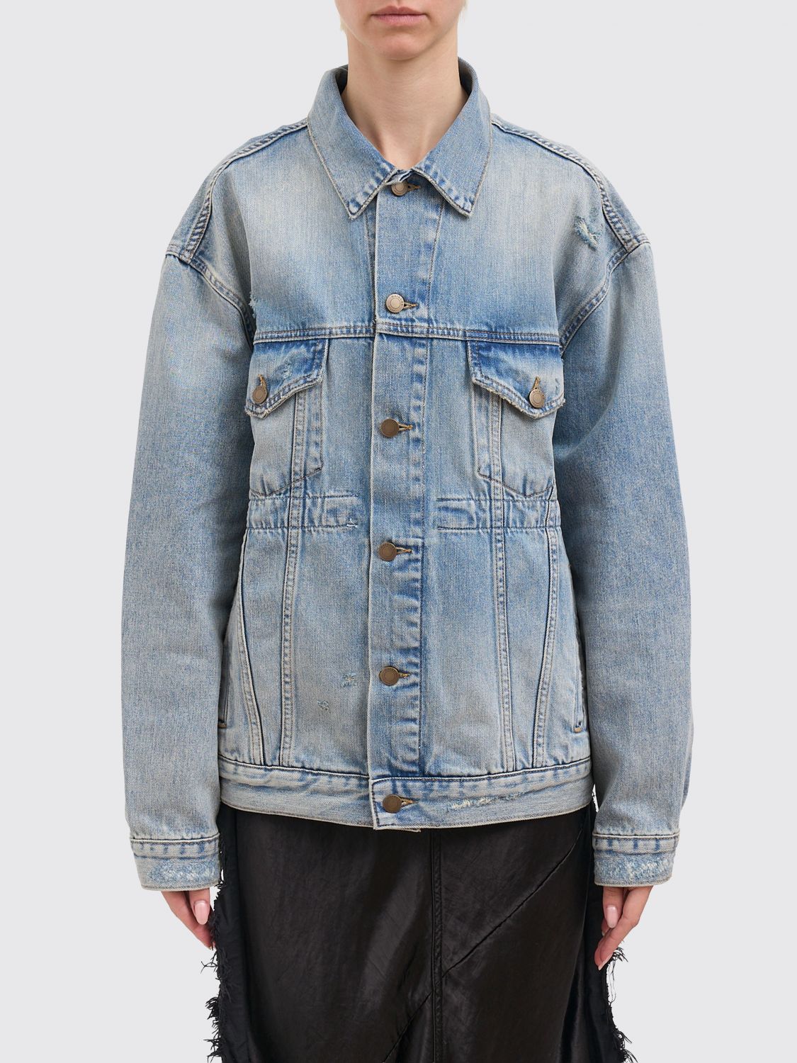 Jacket Woman color Gnawed Blue
