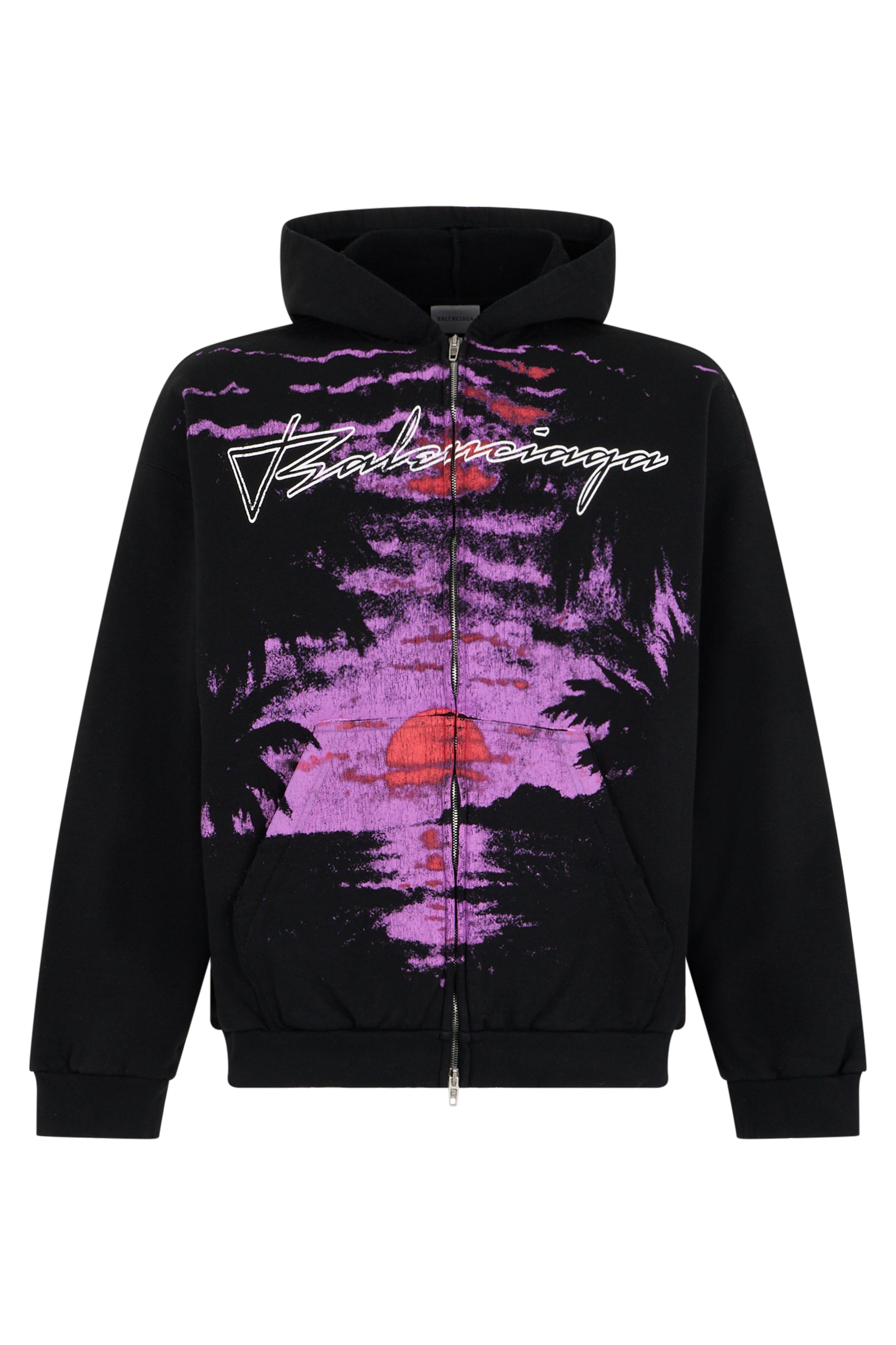 Zip-Up Graphic Hoodie