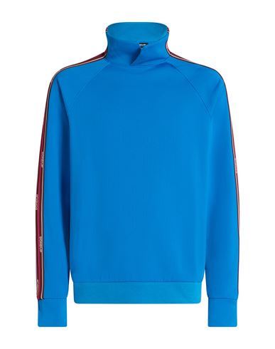Man Sweatshirt Azure Size XL Polyester, Cotton