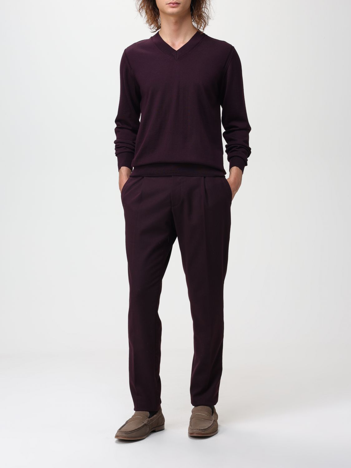 Sweater Men color Burgundy
