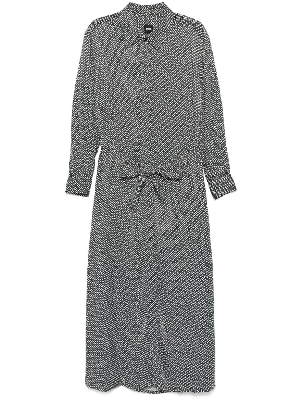 Monogram midi dress - Black
