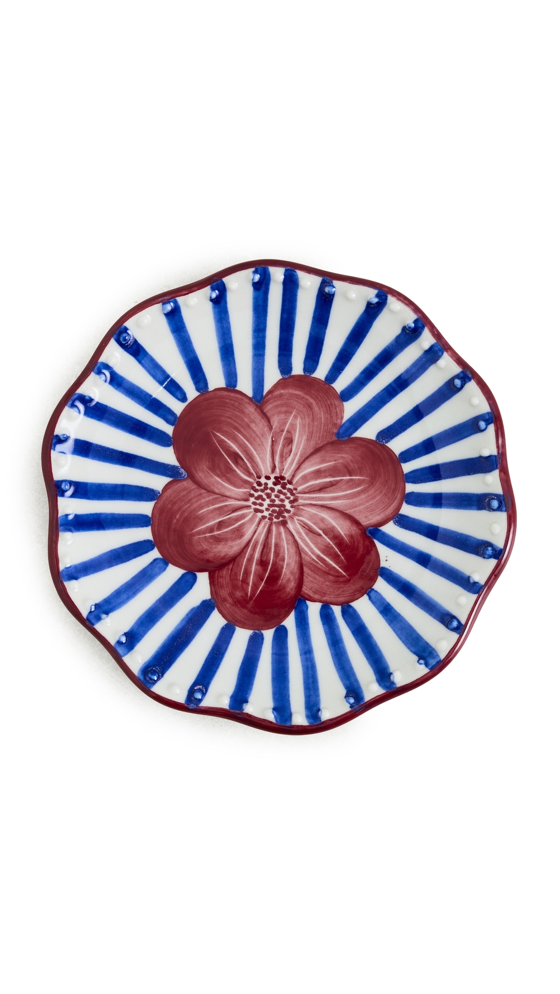 Etched Flower Dessert Plate Etched Flower Multi One Size