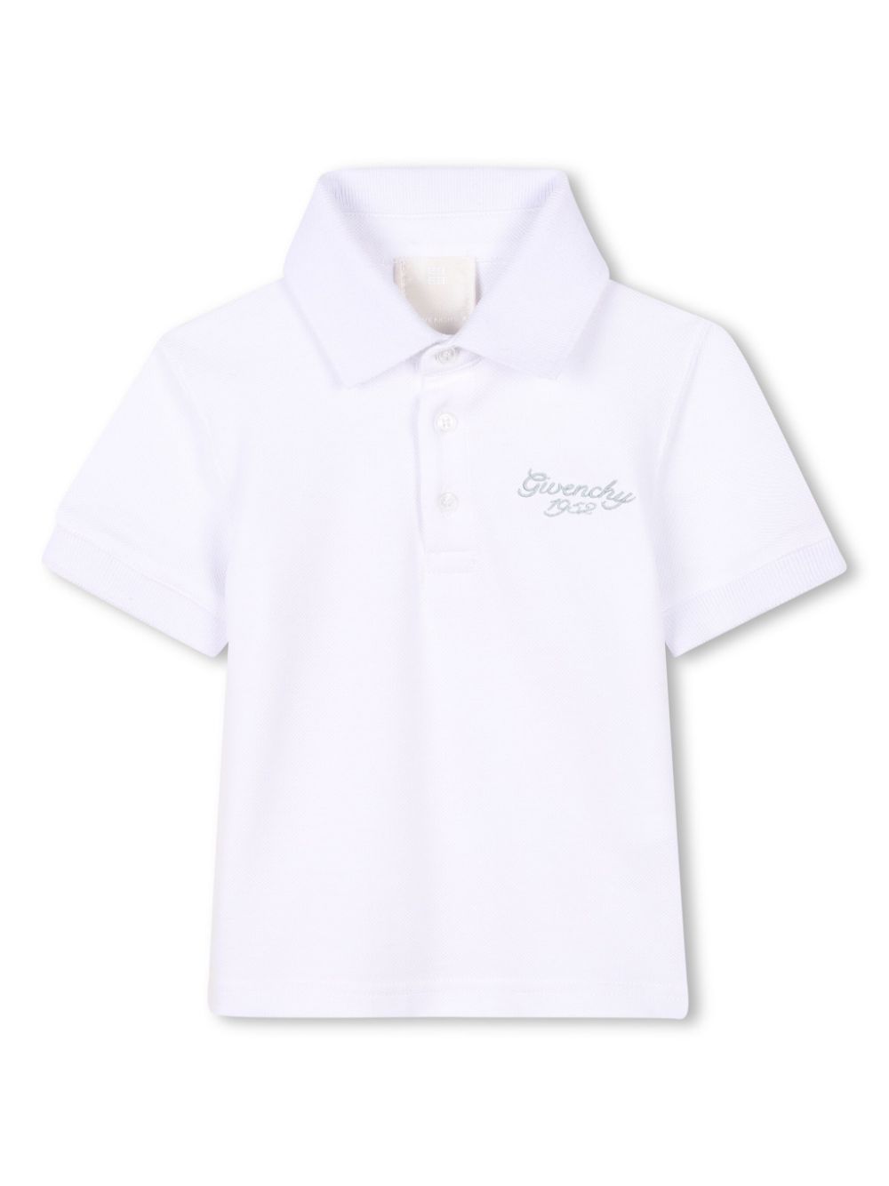 Logo-embroidered polo shirt - White