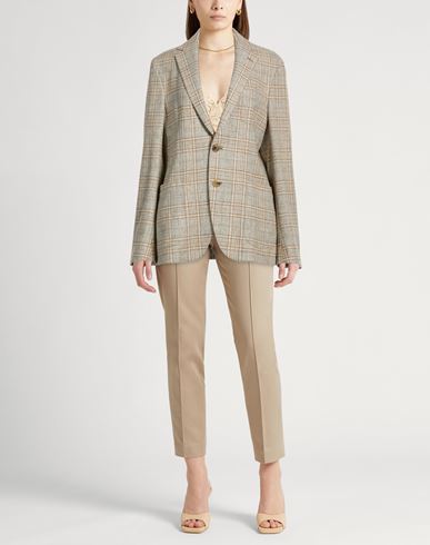 Woman Blazer Beige Size 12 Alpaca wool, Wool, Nylon