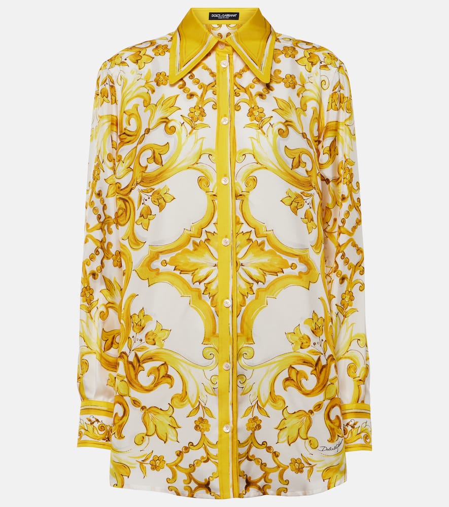 Majolica silk twill shirt