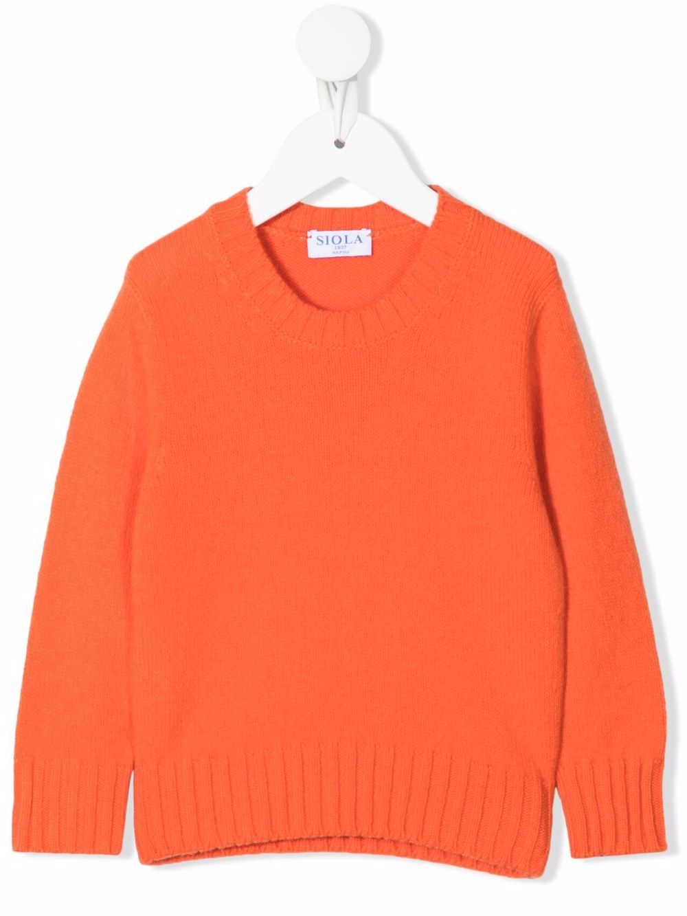 V-neck knitted jumper - Orange
