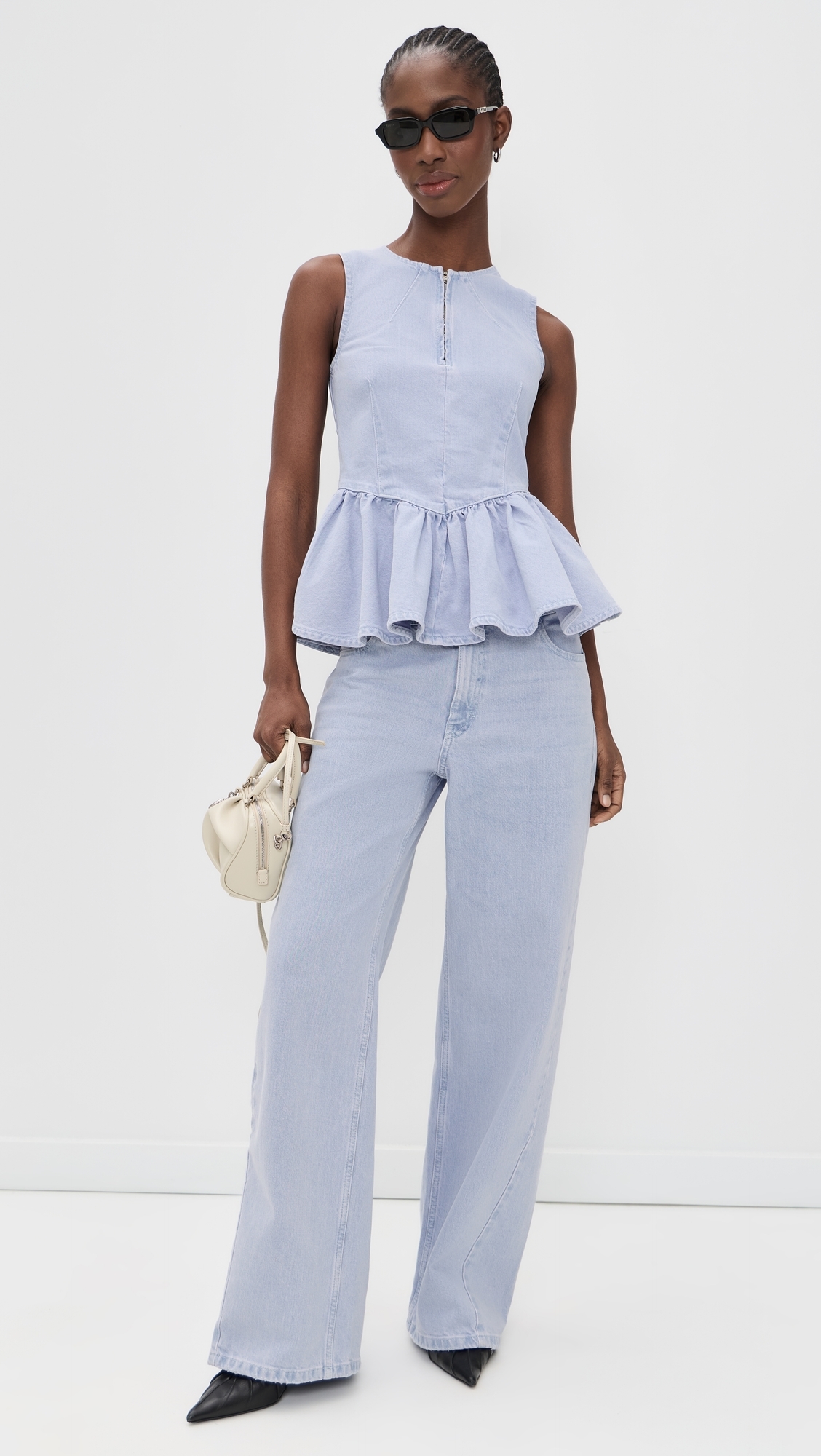 Merja Top Light Denim Rinse