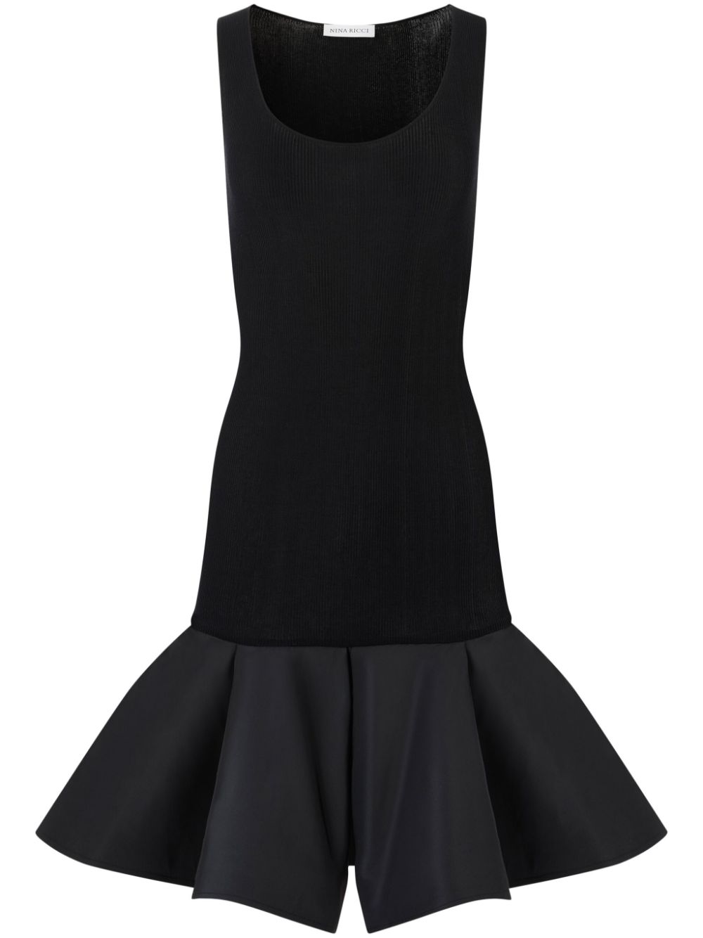 Peplum midi dress - Black