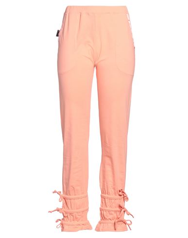 Woman Pants Orange Size S Cotton, Elastane