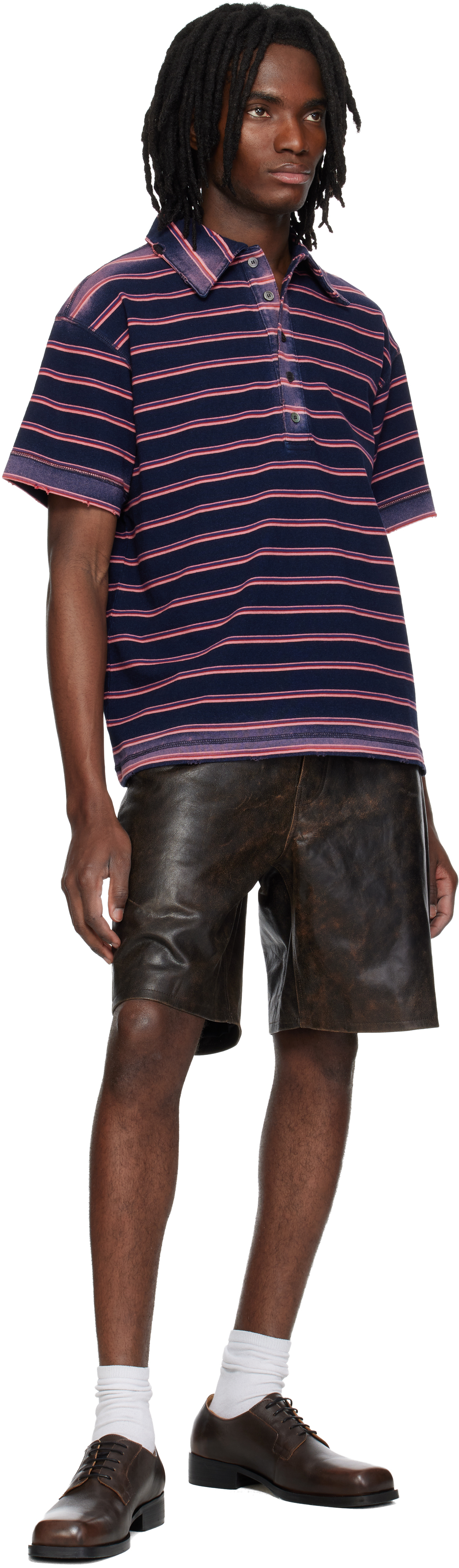 Brown Deadend Leather Short