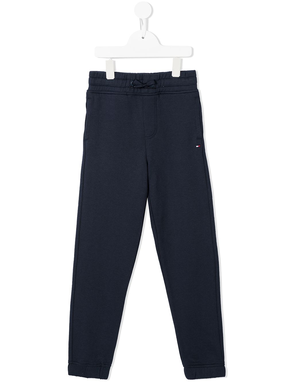 Drawstring cotton track pants - Blue