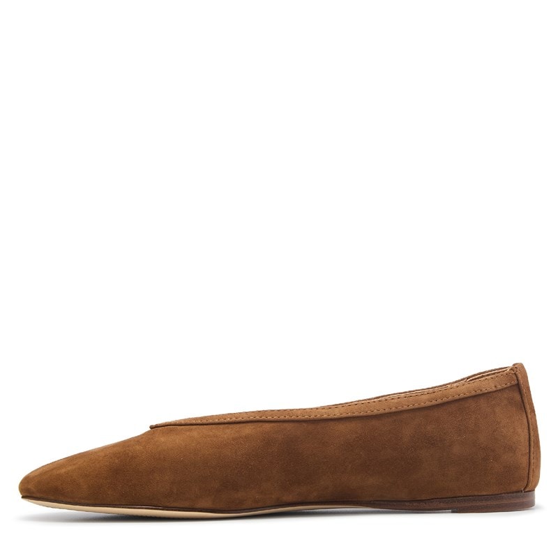 Women's Leni Ballet Flat Shoes (Chestnut Suede)