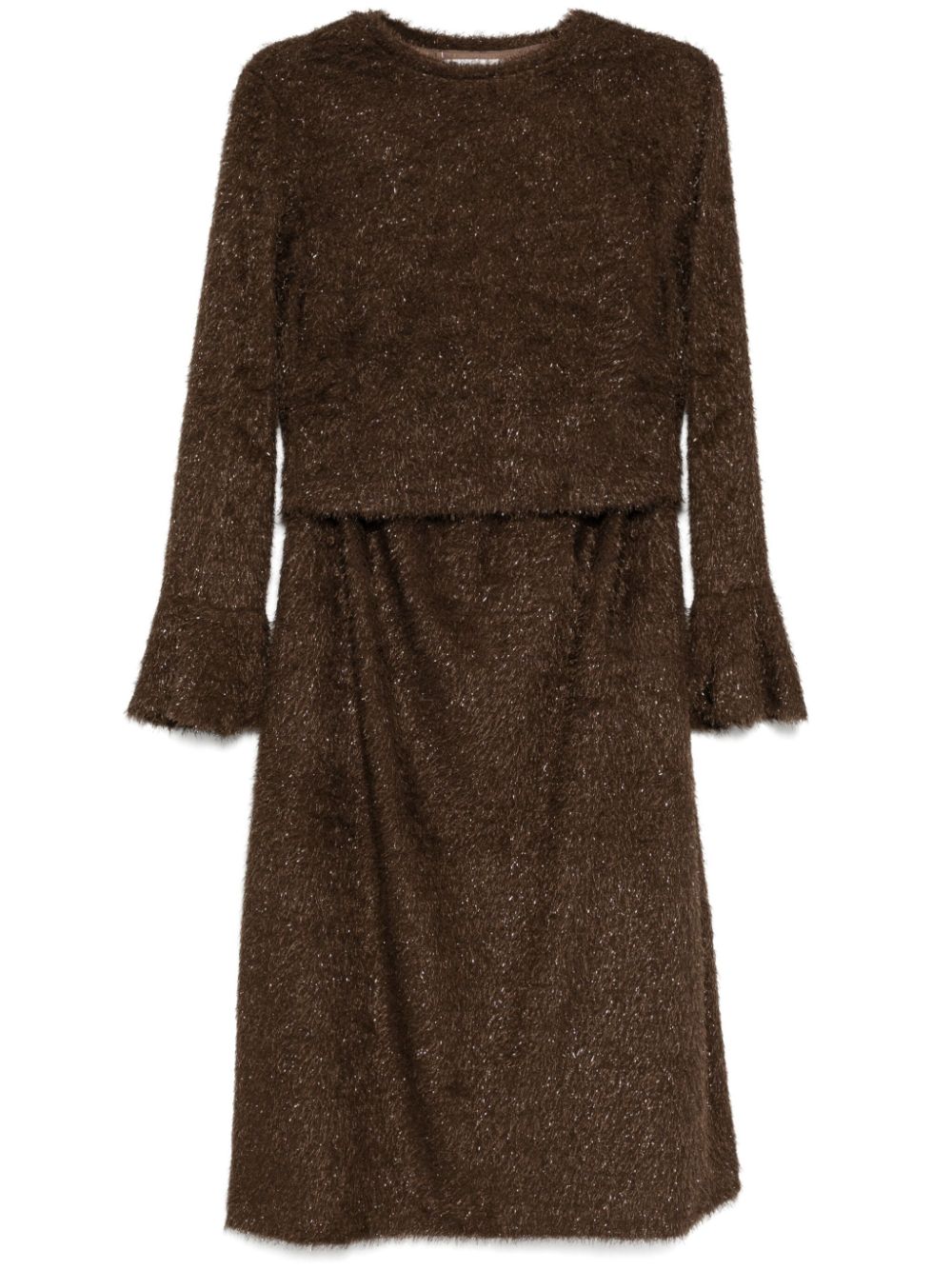 Glitter detail set dress - Brown