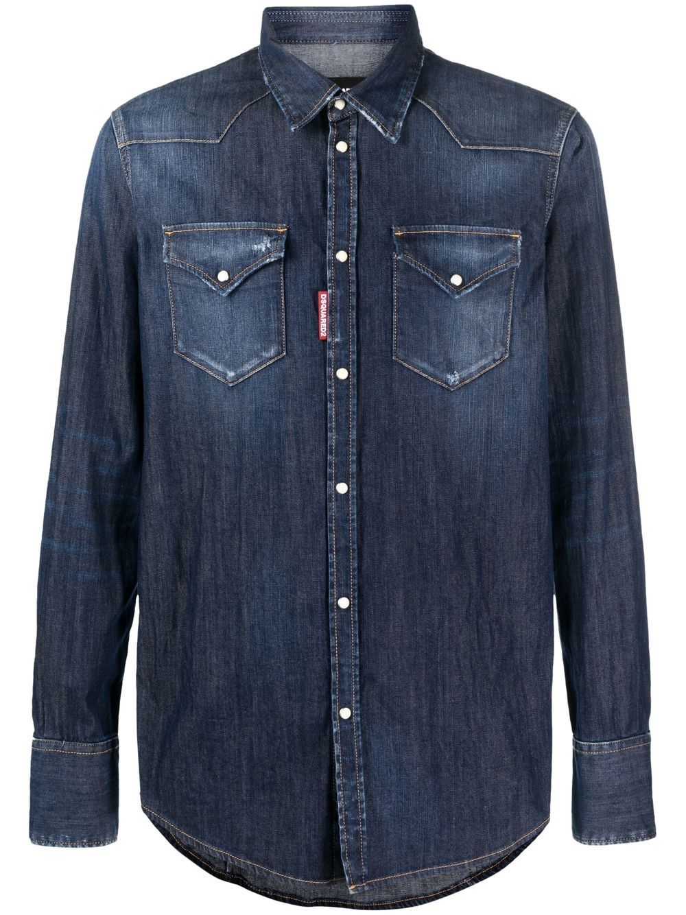 Distressed denim shirt - Blue