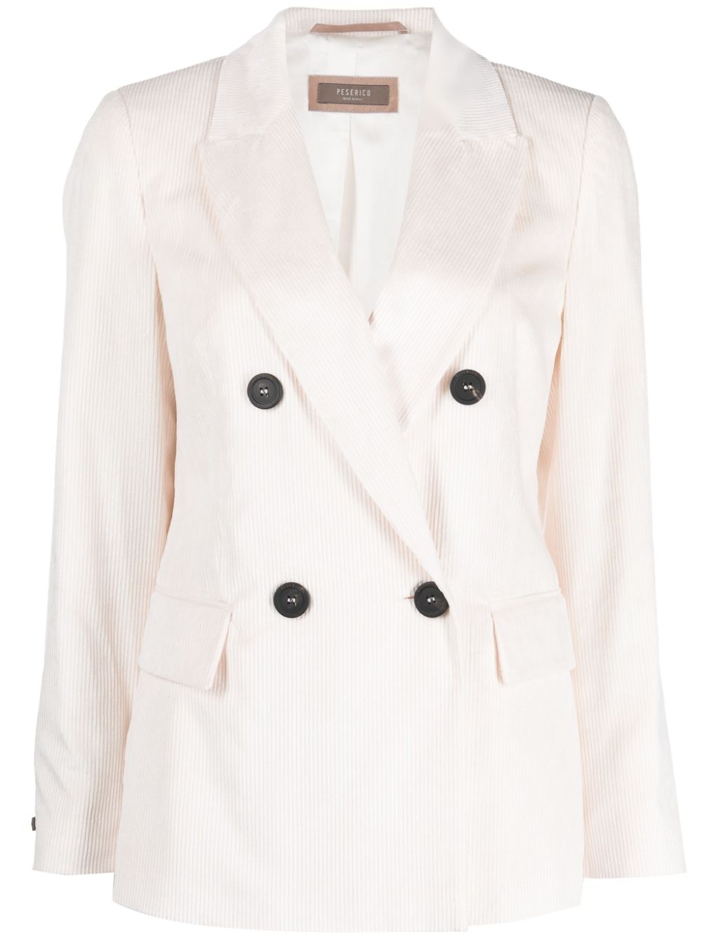 Corduroy double-breasted blazer - Pink