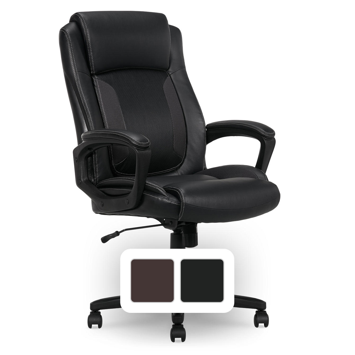 Mid-Back Office Chair with Mesh Accents and Memory Foam