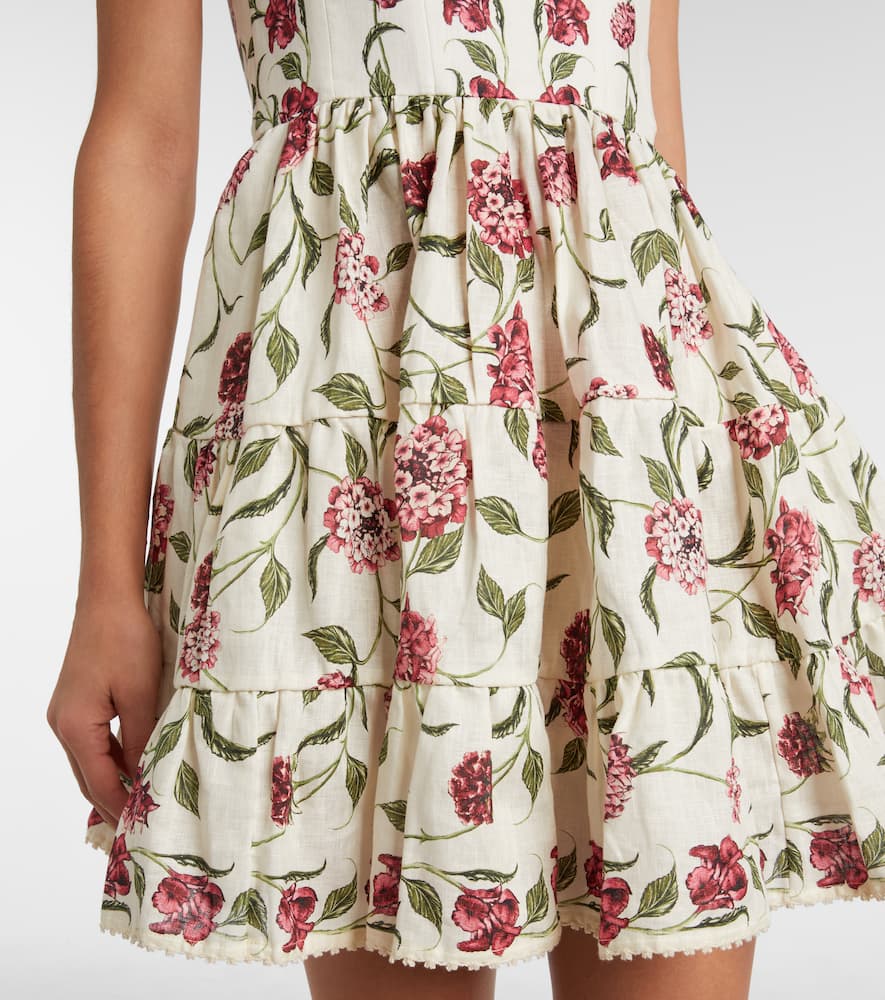 Granadilla floral linen minidress