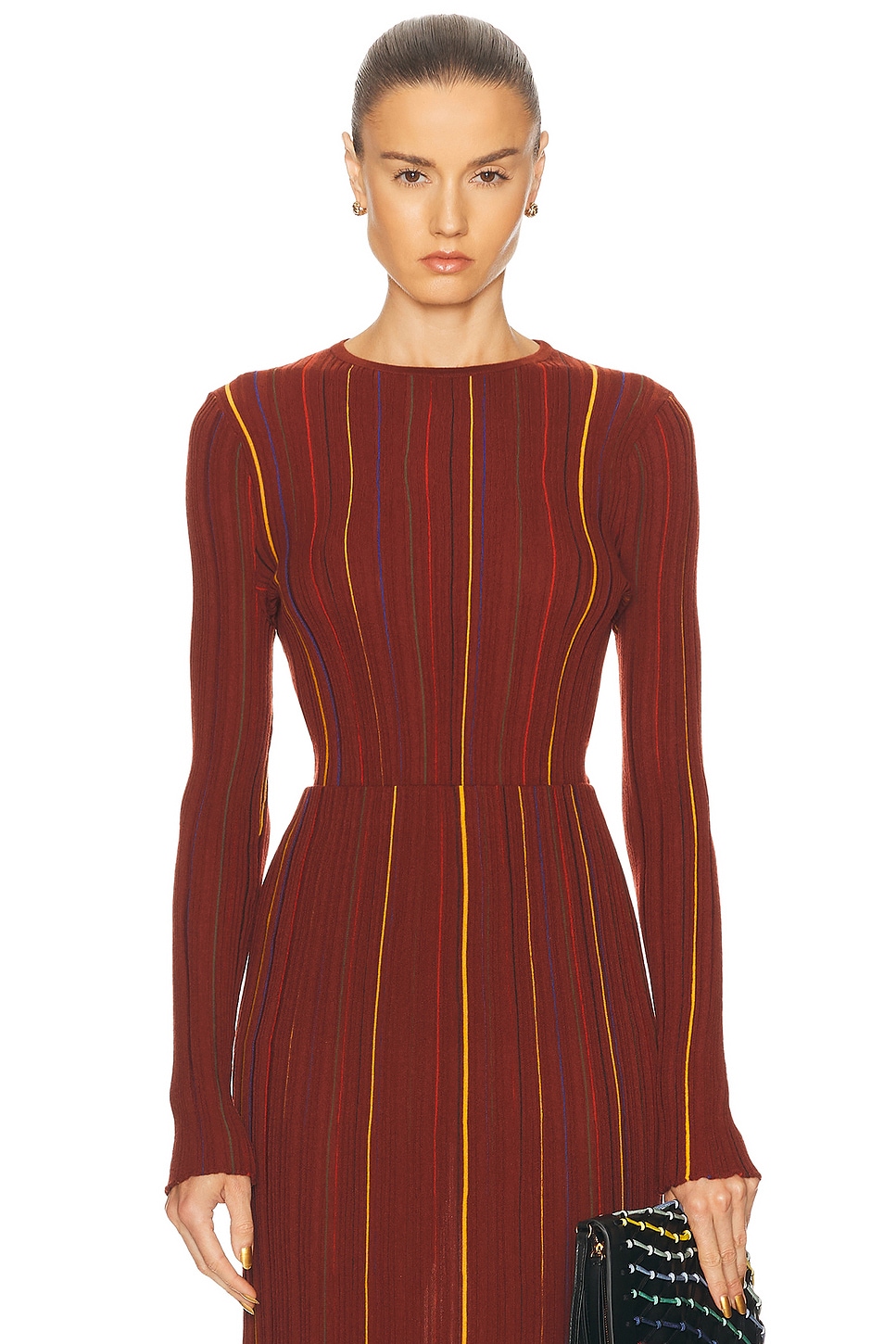 Gabriela Hearst Augie Top in Burnt Sienna - Cognac.  XS also in L